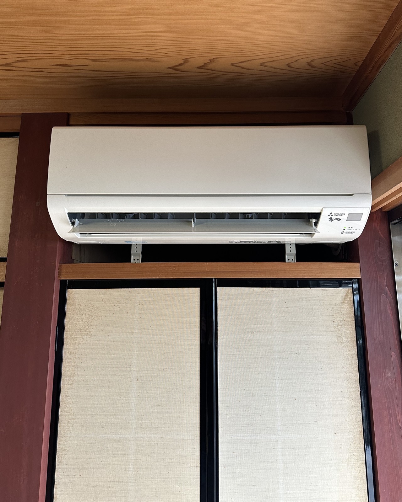 大津市｜日本家屋の押入れのエアコン移設工事