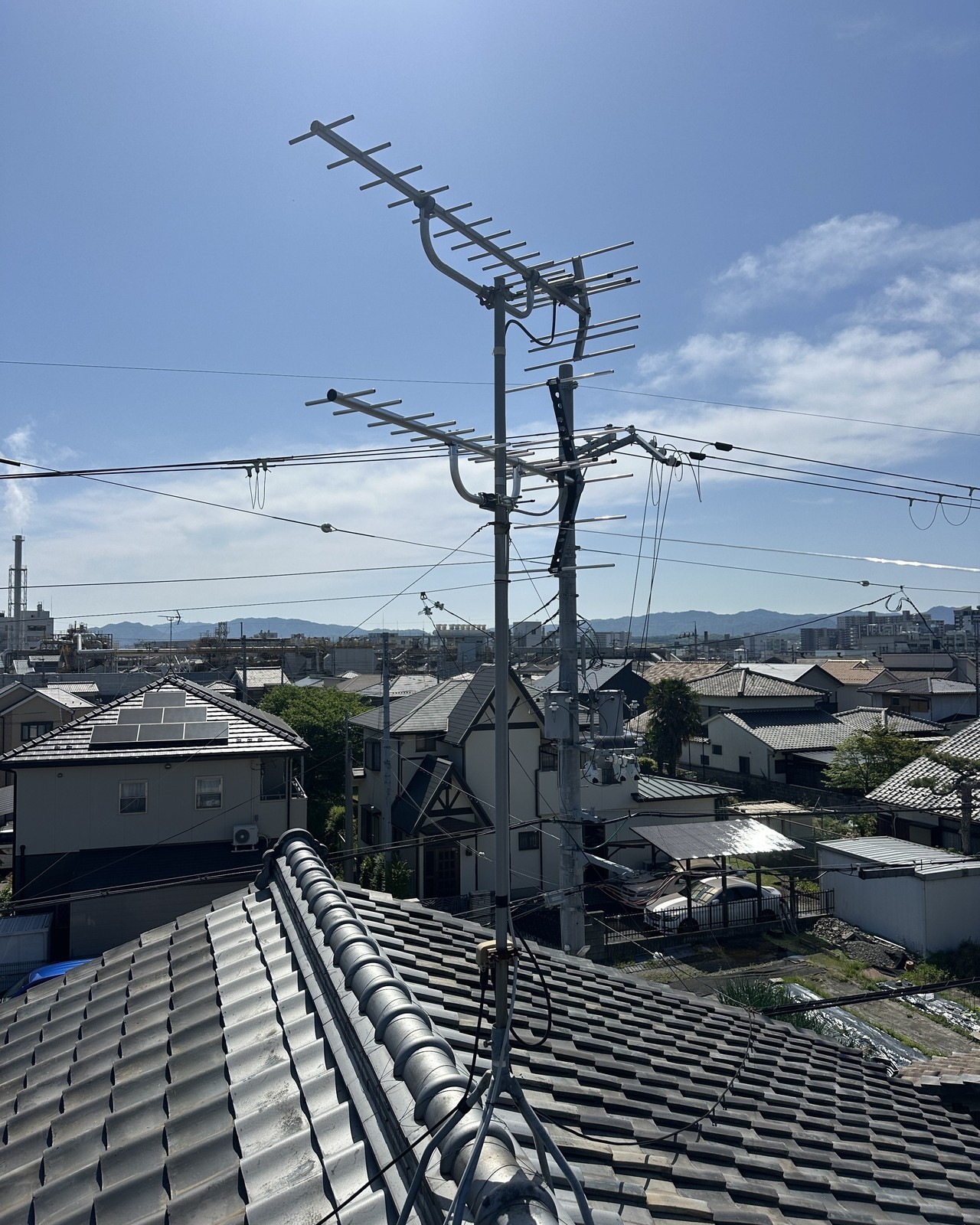 八木式地デジアンテナ追加取り付け