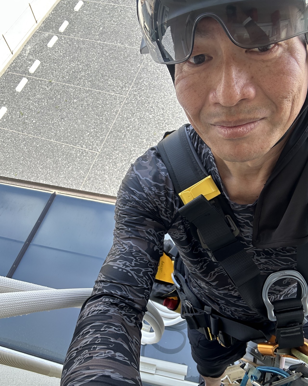 サイクルポートのエアコン取り付け