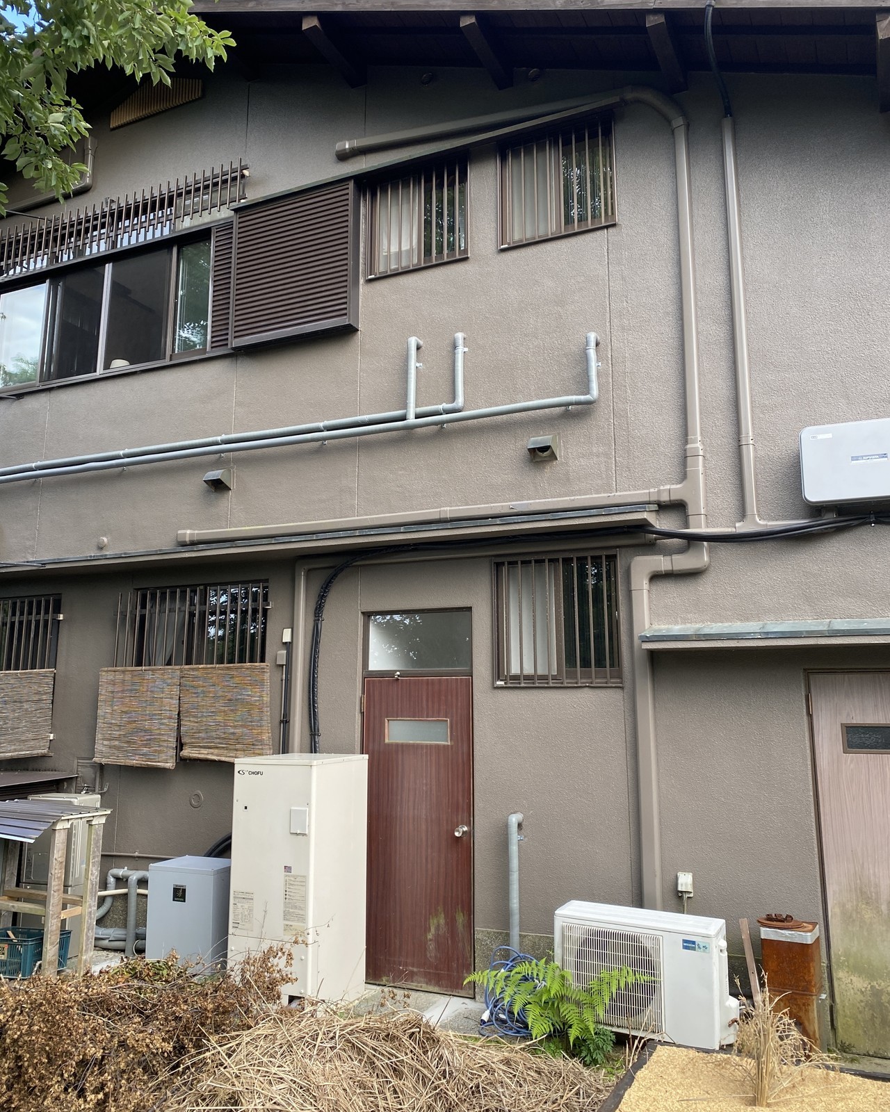 大津市｜難所の高所作業エアコン入れ替え